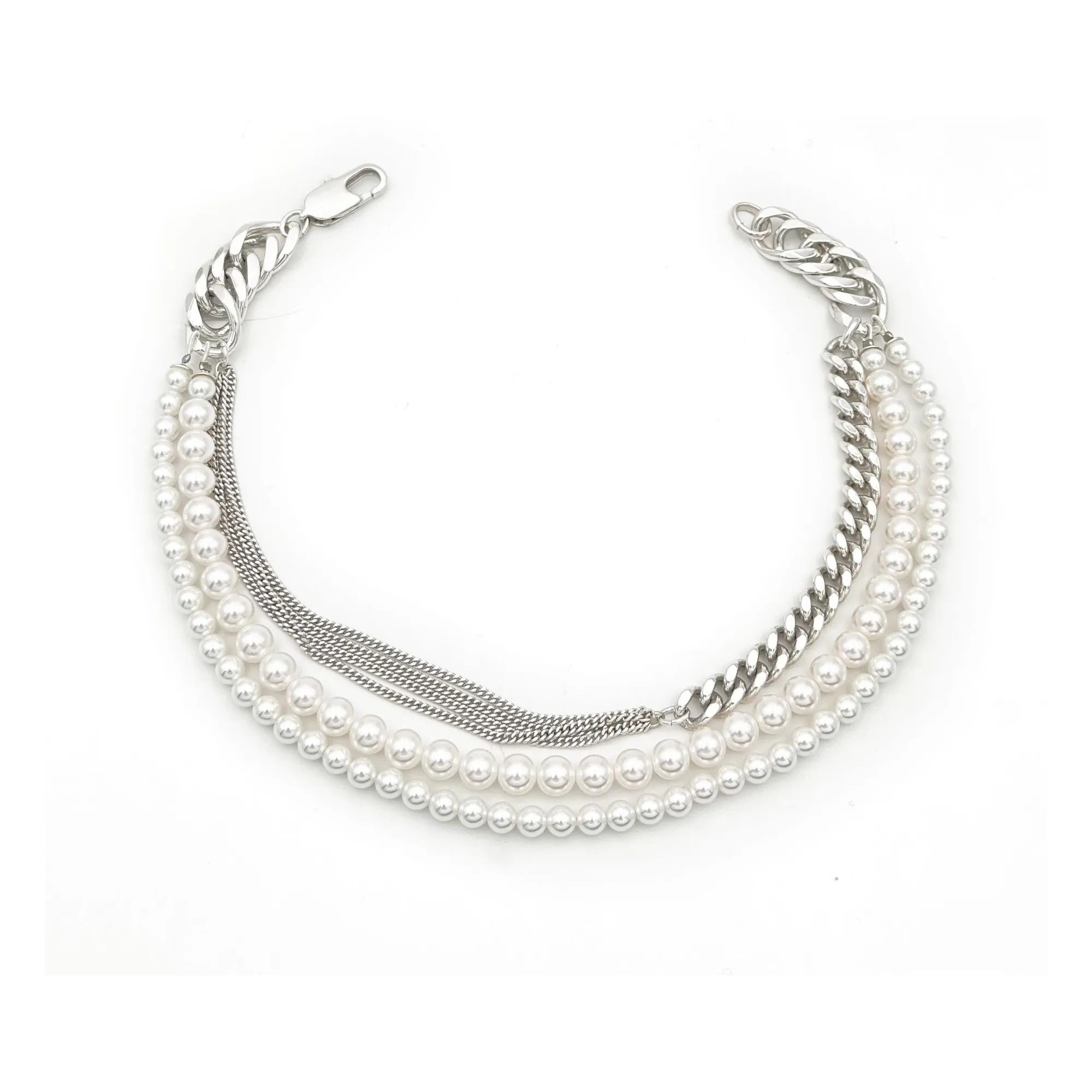 Perrine Taverniti Silver Rossini Pearl Necklace