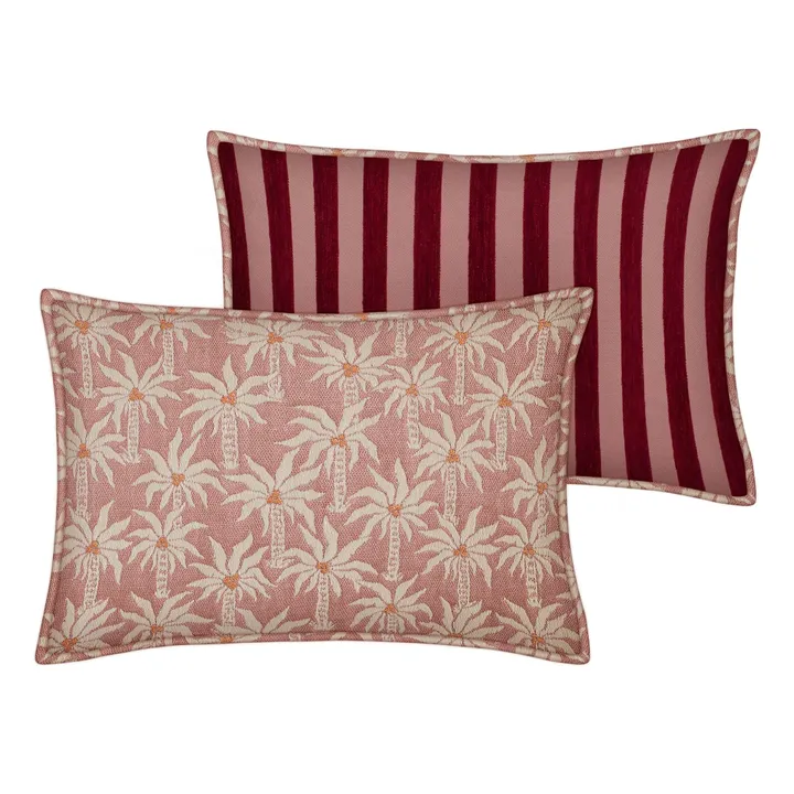 Housse de coussin réversible Laura x Jackie | Rose- Image produit n°0