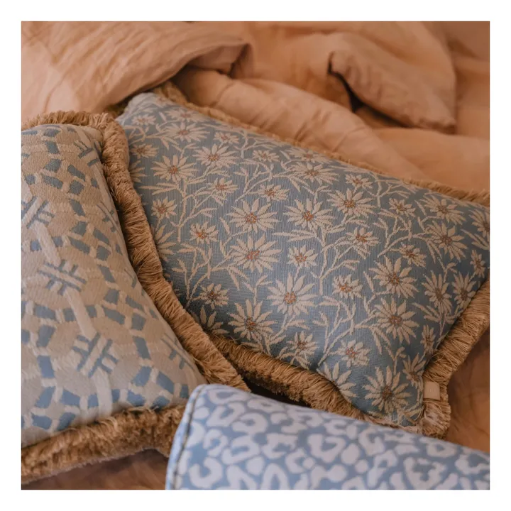 Coussin cylindrique Maya | Bleu Glacier- Image produit n°3