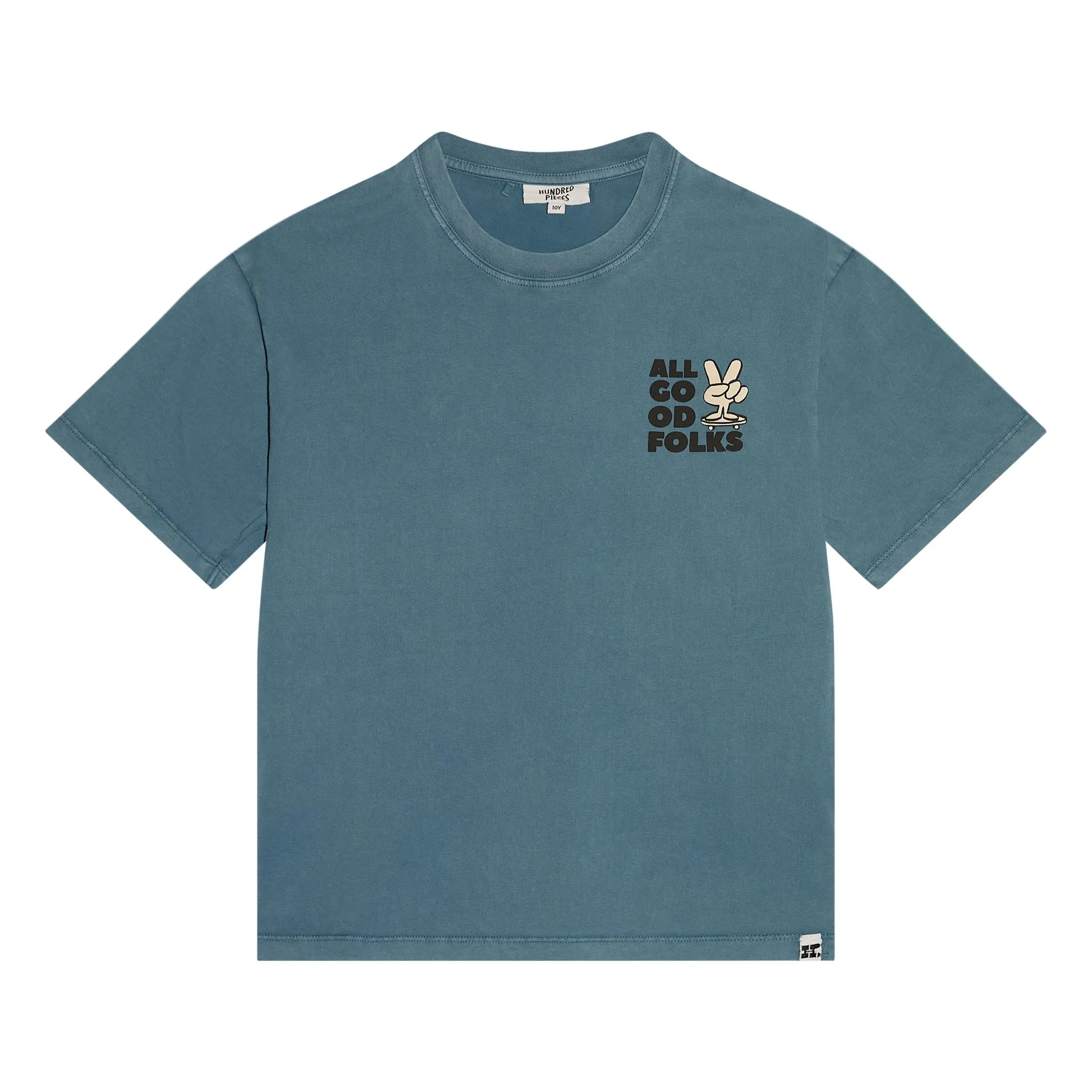 T-shirt Finn Coton Bio | Bleu- Image produit n°0