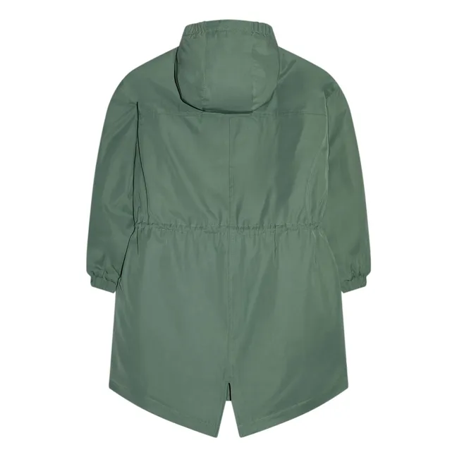 Fox gefütterter Parka aus recycelten Fasern | Entengrün