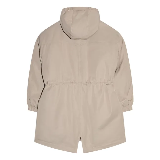 Parka de fibra reciclada con forro Fox | Gris Perla