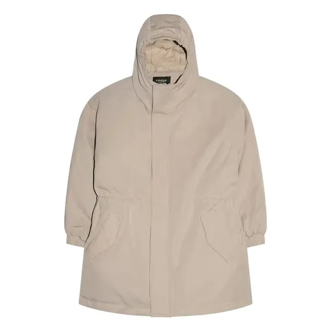 Fox Recycled Fiber Lined Parka | Pearl grey