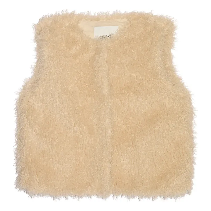 Veste Sans Manches Façon Fourrure Joyce | Beige- Image produit n°0