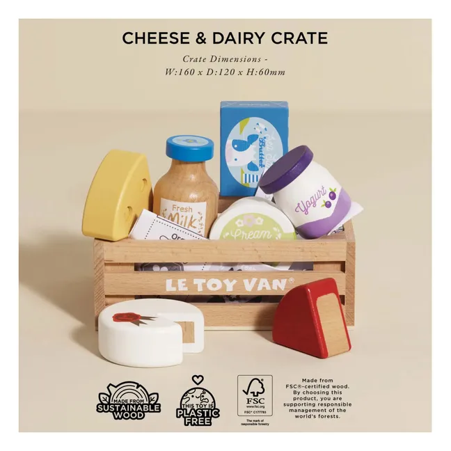 Cagette de fromages et produits laitiers