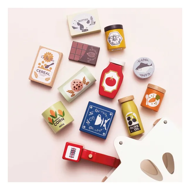 Kompletter Warenkorb und Scanner