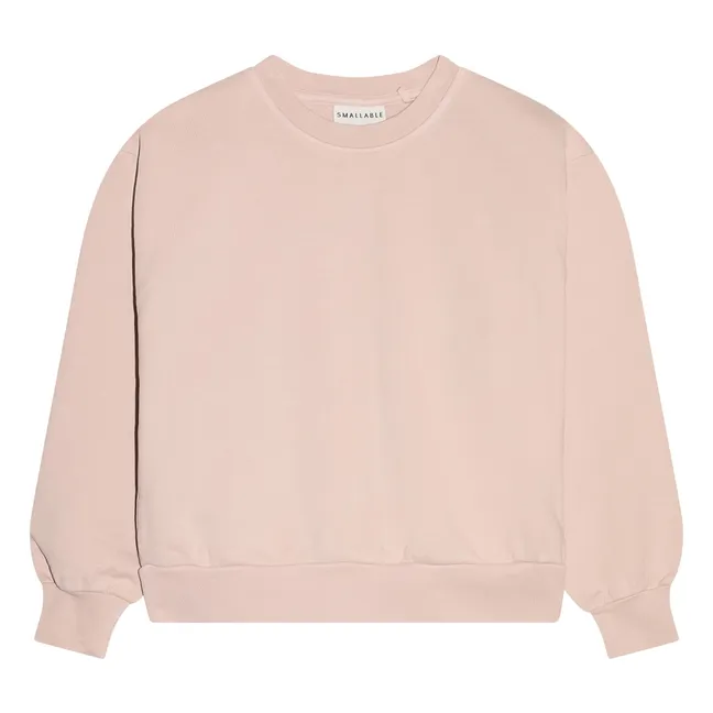 Maia organic cotton sweatshirt | Pale Pink