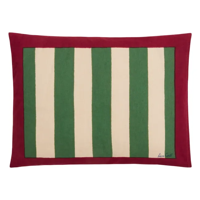 Housse de coussin rayée Nizam Stripes | Vert