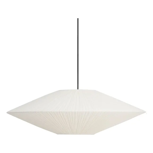 Grande suspension Brera en coton plissé – Version US (120 V) | Crème