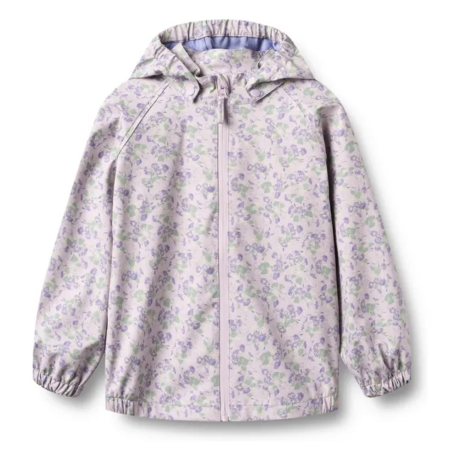 Veste Imperméable Chardy Fleurie Fibres Recyclées | 	Lilas
