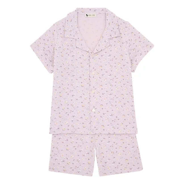Pijama corto de algodón ecológico | Rosa