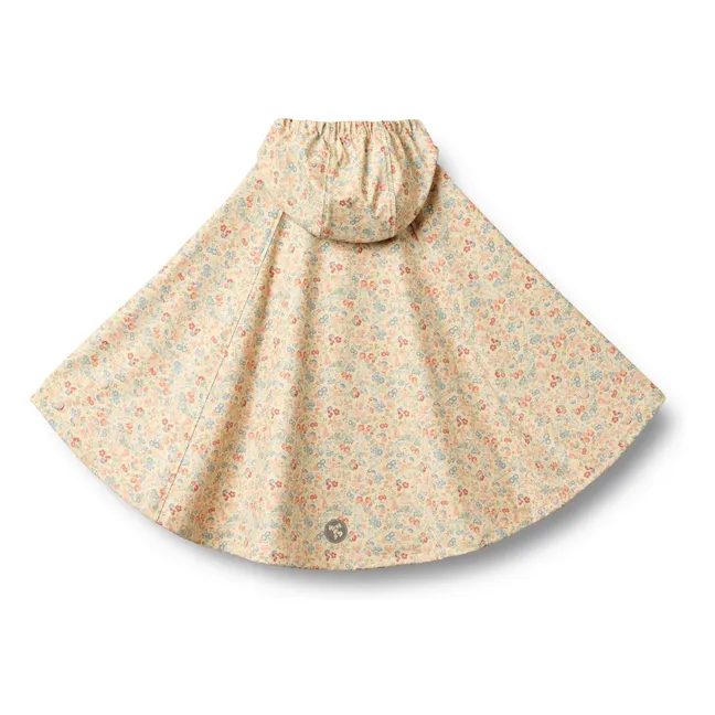 Cape Imperméable Drops Fleurie Fibres Recyclées | Abricot