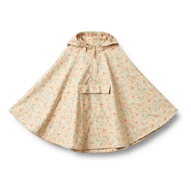 Cape Imperméable Drops Fleurie Fibres Recyclées | Abricot