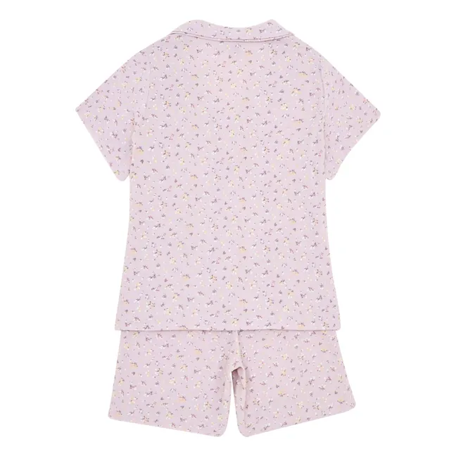 Pijama corto de algodón ecológico | Rosa