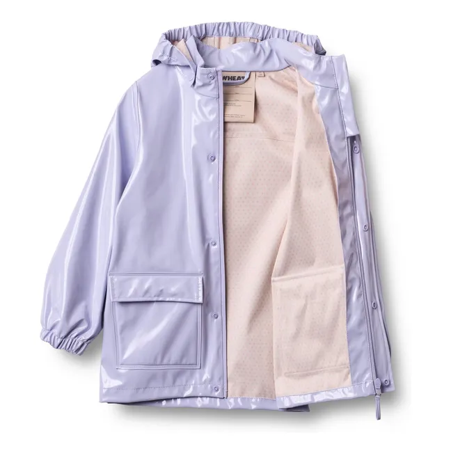Ollo Waxed Recycled Fiber Waterproof Jacket | Lilac