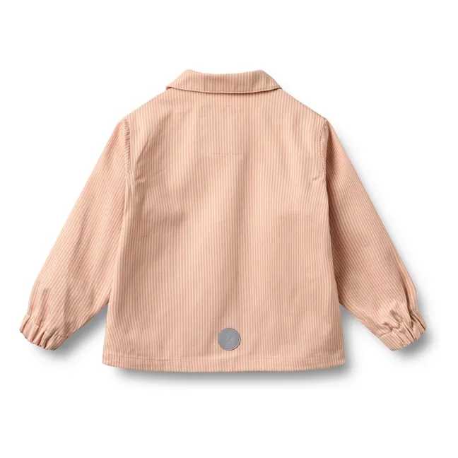 Chaqueta de algodón orgánico a rayas Bofo | Rosa Melocotón