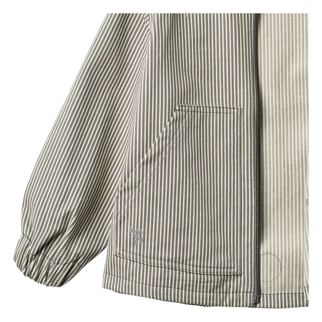 Bofo Striped Organic Cotton Jacket | Grey