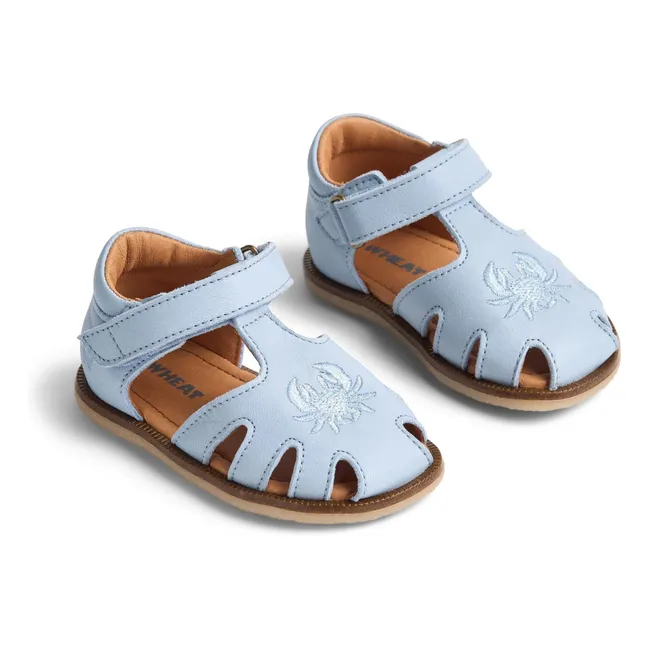 Sandalias de piel Lowe Crab | Azul Pálido