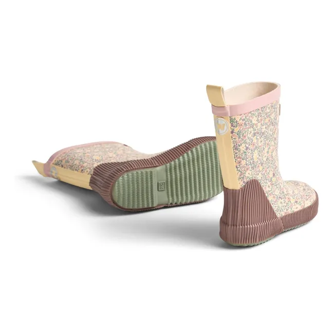 Welly Blumige Regenstiefel | Blassrosa