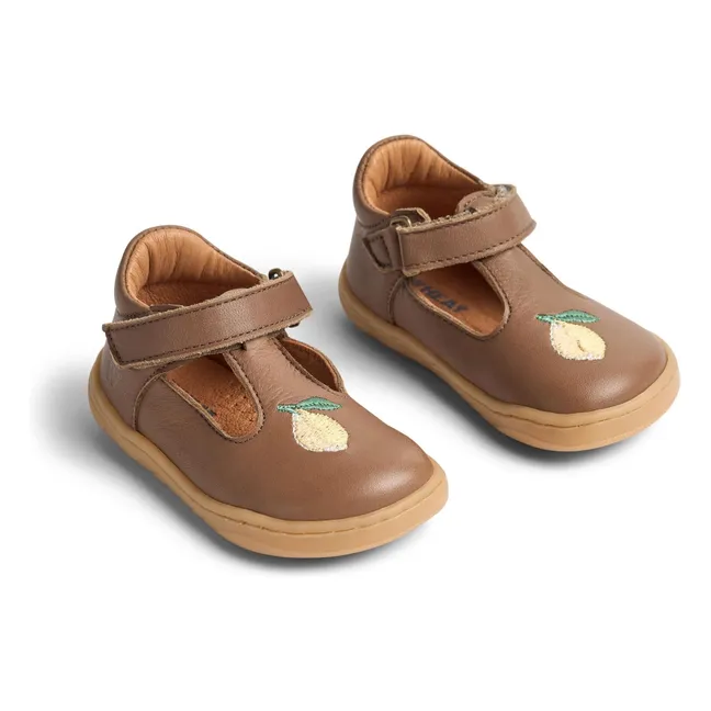 Sandales Mary Jane Sinne Citrons Cuir | Marron