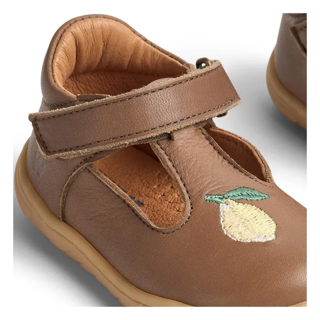 Sandales Mary Jane Sinne Citrons Cuir | Marron