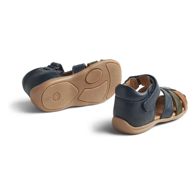 Sandales Cuir Robbie | Bleu marine