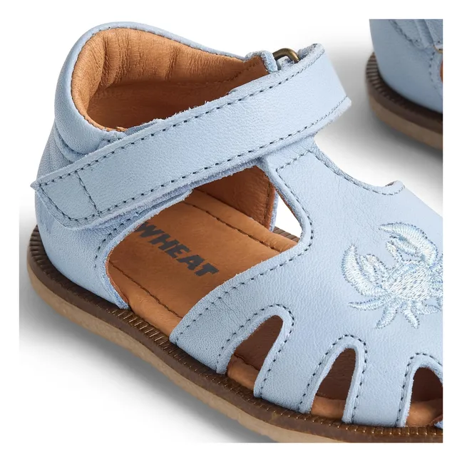 Sandalias de piel Lowe Crab | Azul Pálido