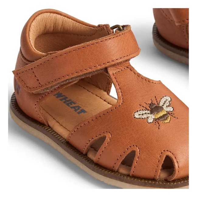 Sandales Cuir Lowe Abeilles | Marron