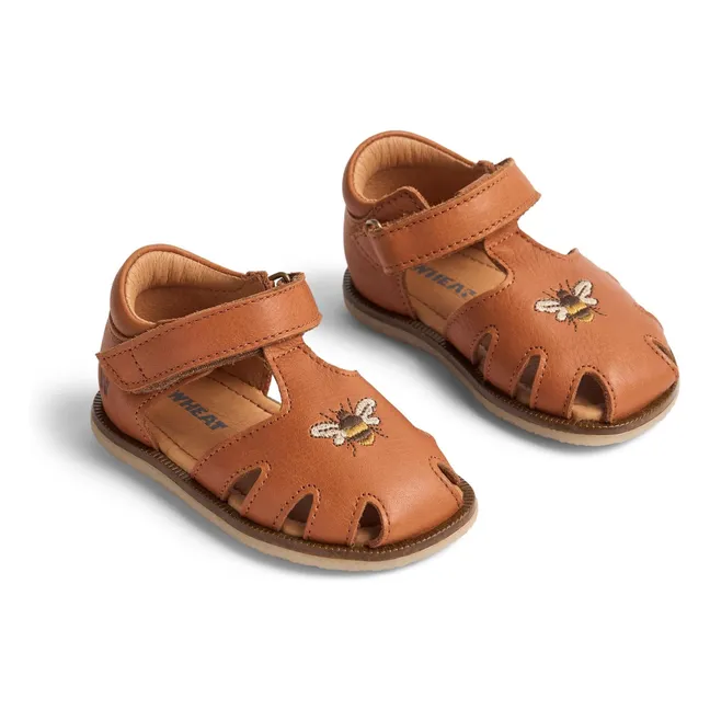 Sandalias de piel Lowe Abeilles | Marrón