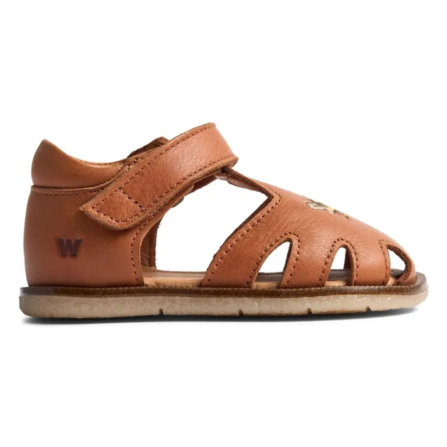 Sandales Cuir Lowe Abeilles | Marron