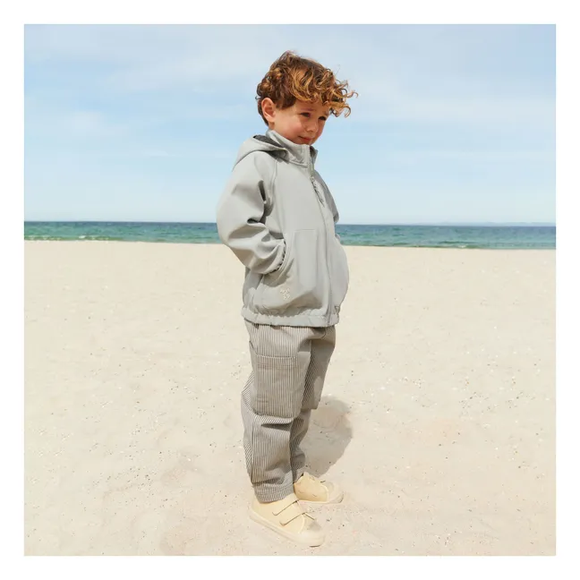 Pantalon Kalloa Rayé Coton Bio | Gris