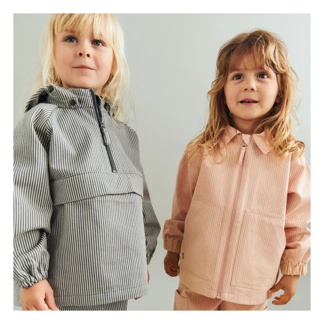 Bofo Striped Organic Cotton Jacket | Grey