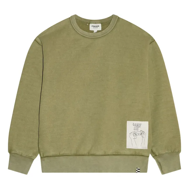 Sudadera Blow de algodón orgánico | Verde Kaki