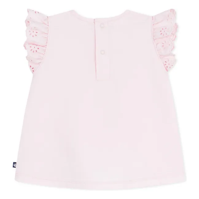 Camiseta Broderie Anglaise | Rosa