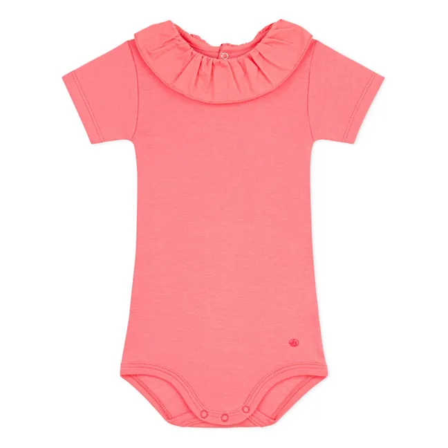 Body con cuello Algodón orgánico | Coral