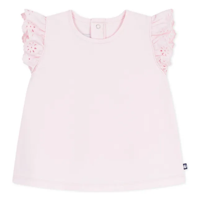 Camiseta Broderie Anglaise | Rosa