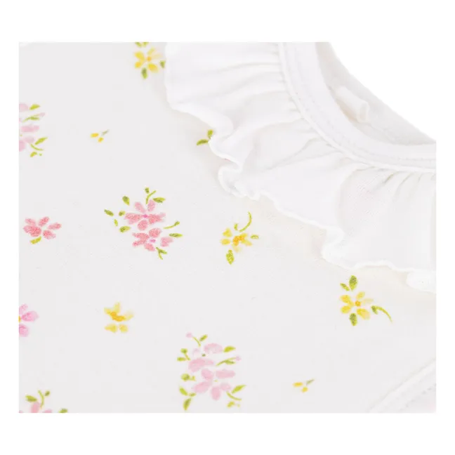 Gigoteuse Fleurie Coton Bio | Blanc