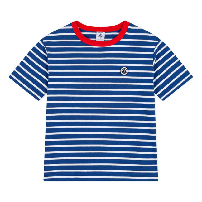 T-shirt Ample Rayé | Bleu