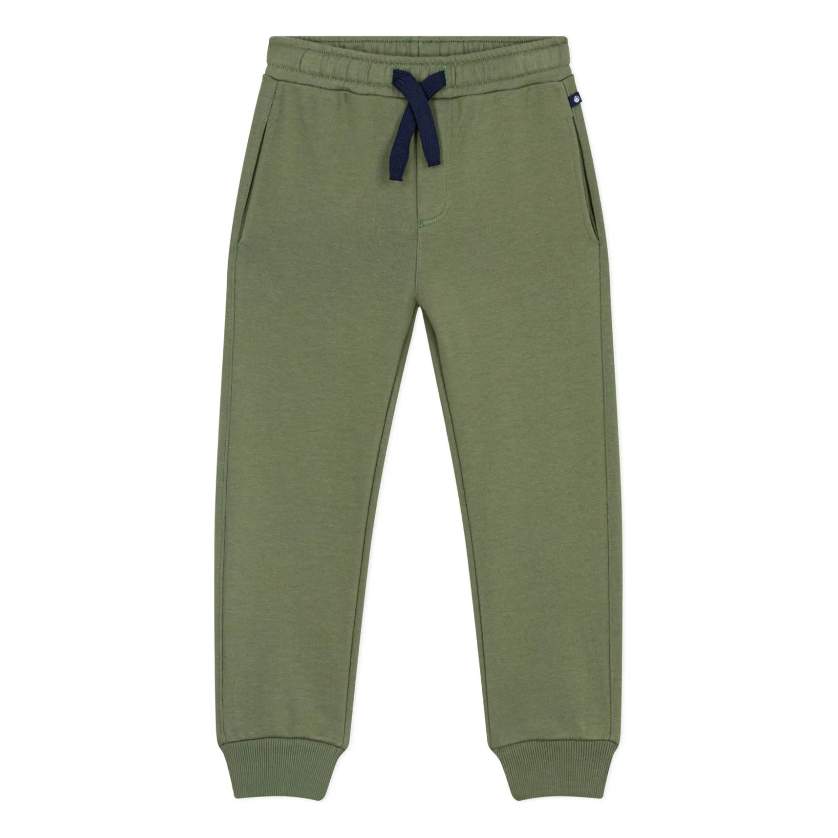Petit Bateau Boys Khaki Plain Fleece Jogger