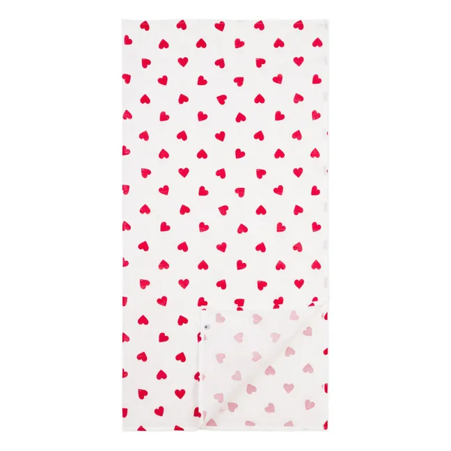 Cœurs Coton Bio diaper | White