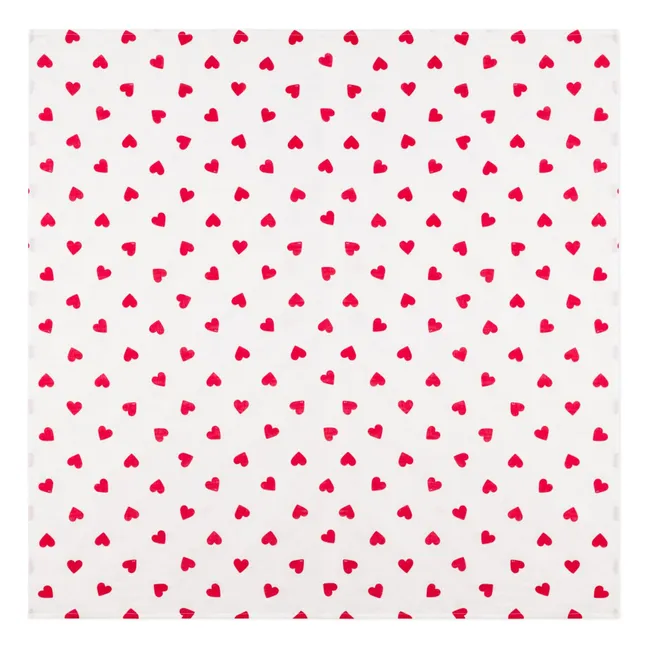 Cœurs Coton Bio diaper | White