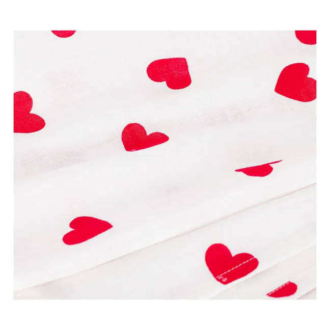 Cœurs Coton Bio diaper | White