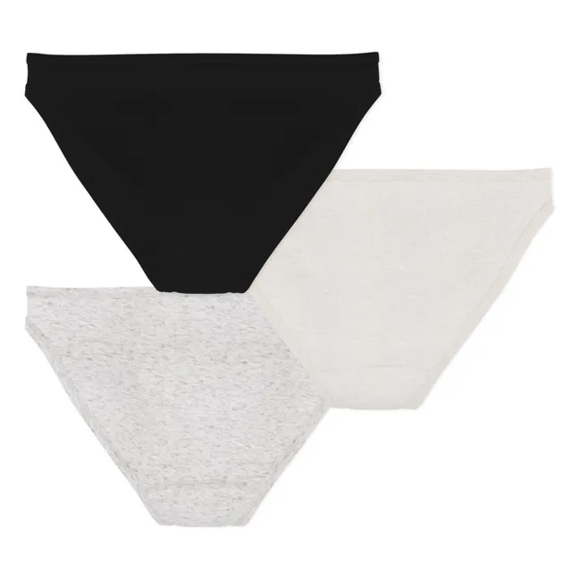 Lot 3 Culottes Légères Unies | Gris chiné