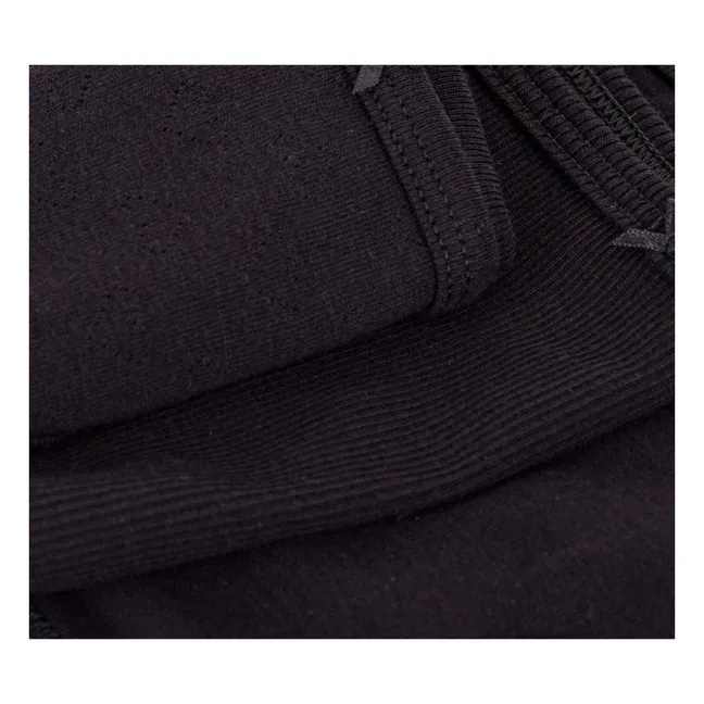Set of 3 Organic Cotton Panties | Black