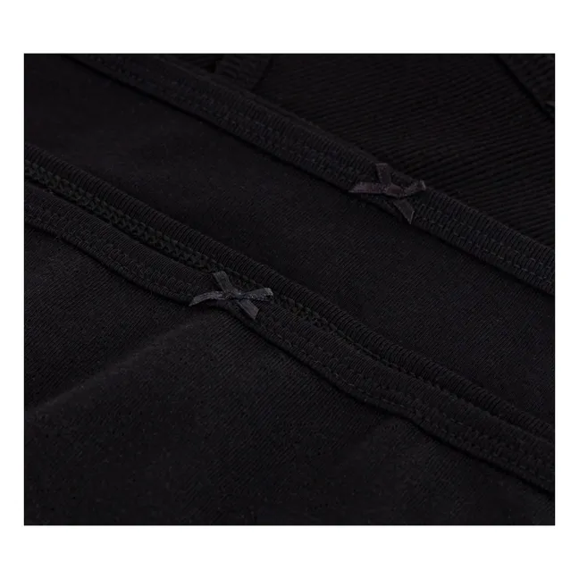 Set of 3 Organic Cotton Panties | Black