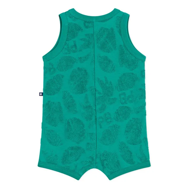 Pelele de toalla de palma de algodón orgánico | Verde