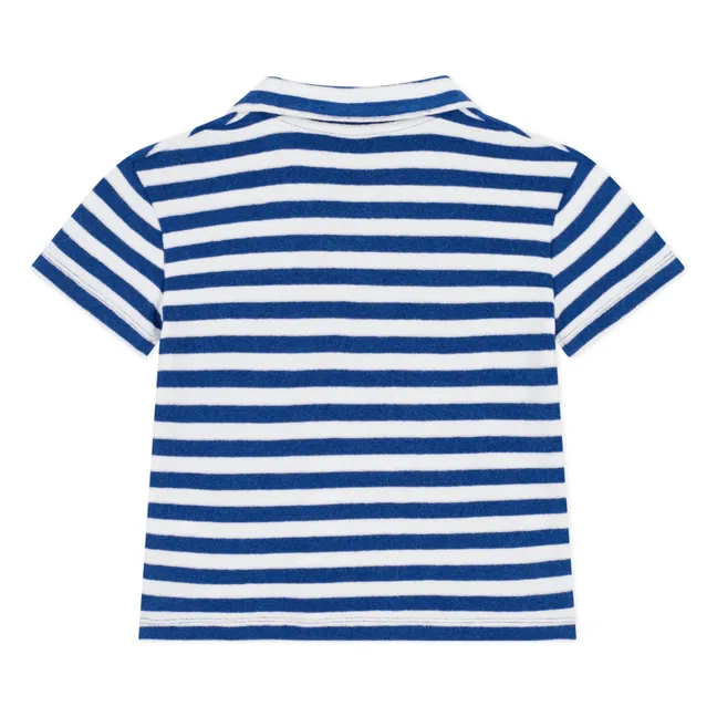 Polo de rayas Terry | Azul