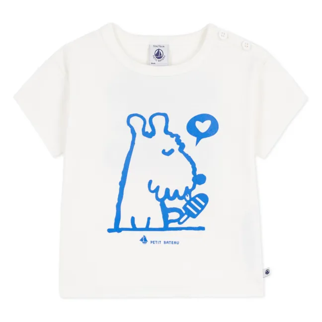 Camiseta Perro Algodón Ecológico | Blanco