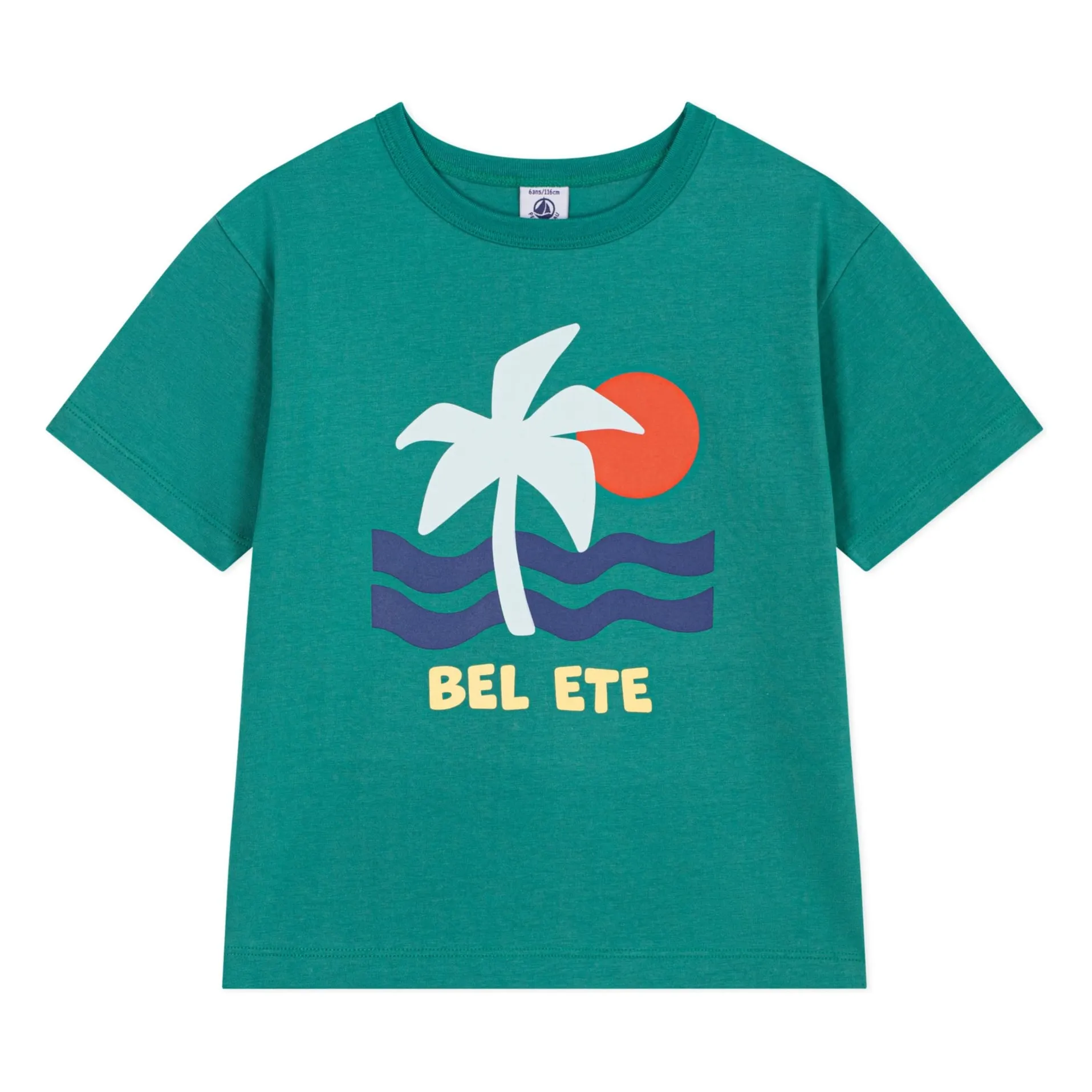 Petit Bateau Boys Green Bel Eté Organic Cotton T-Shirt