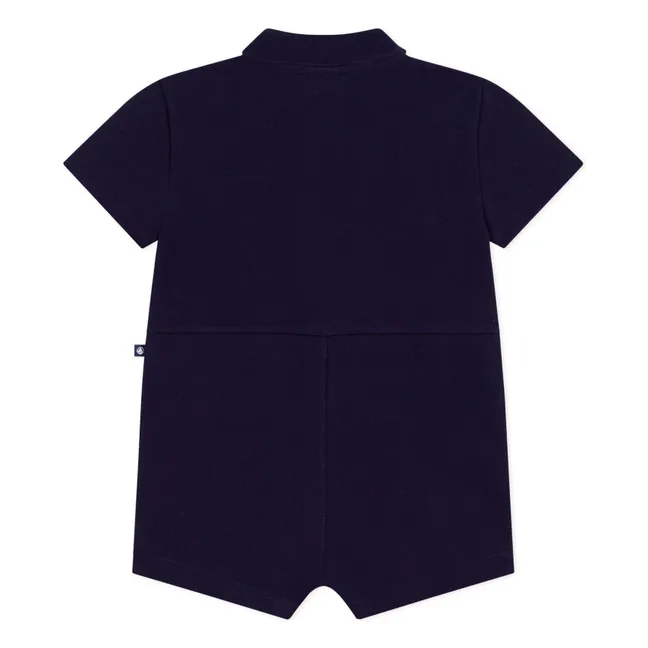 Combishort Col Polo | Bleu foncé